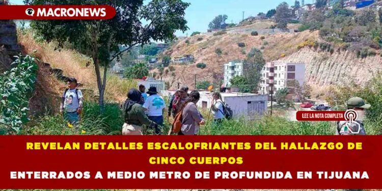 REVELAN DETALLES ESCALOFRIANTES DEL HALLAZGO DE CINCO CUERPOS ENTERRADOS A MEDIO METRO DE PROFUNDIDA EN TIJUANA