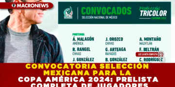 CONVOCATORIA SELECCIÓN MEXICANA PARA LA COPA AMÉRICA 2024: PRELISTA COMPLETA DE JUGADORES