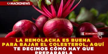 LA REMOLACHA ES BUENA PARA BAJAR EL COLESTEROL, AQUÍ TE DECIMOS CÓMO HAY QUE PREPARARLA