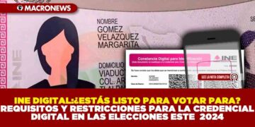 INE DIGITAL:¿ESTÁS LISTO PARA VOTAR? REQUISITOS Y RESTRICCIONES PARA LA CREDENCIAL DIGITAL EN LAS ELECCIONES ESTE  2024