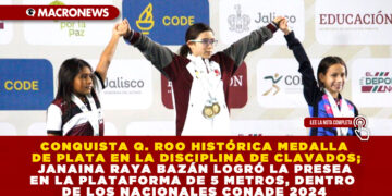 CONQUISTA Q. ROO HISTÓRICA MEDALLA DE PLATA EN LA DISCIPLINA DE CLAVADOS; JANAINA RAYA BAZÁN LOGRÓ LA PRESEA EN LA PLATAFORMA DE 5 METROS, DENTRO DE LOS NACIONALES CONADE 2024