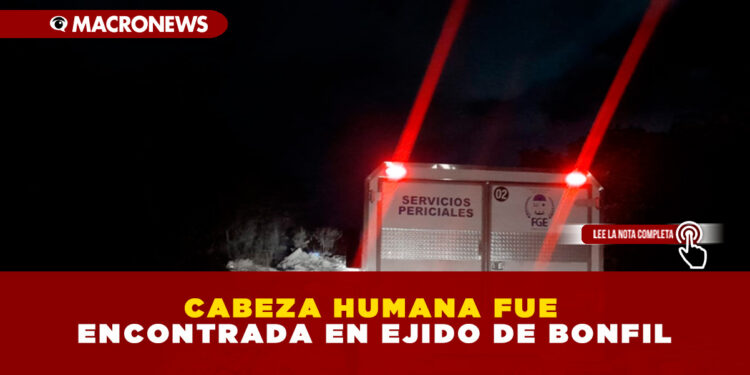 CABEZA HUMANA FUE ENCONTRADA EN EJIDO DE BONFIL