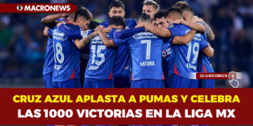CRUZ AZUL APLASTA A PUMAS Y CELEBRA LAS 1000 VICTORIAS EN LA LIGA MX