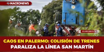 CAOS EN PALERMO: COLISIÓN DE TRENES PARALIZA LA LÍNEA SAN MARTÍN