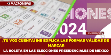 ¡TU VOZ CUENTA! INE EXPLICA LAS FORMAS VÁLIDAS DE MARCAR LA BOLETA EN LAS ELECCIONES PRESIDENCIALES DE MÉXICO
