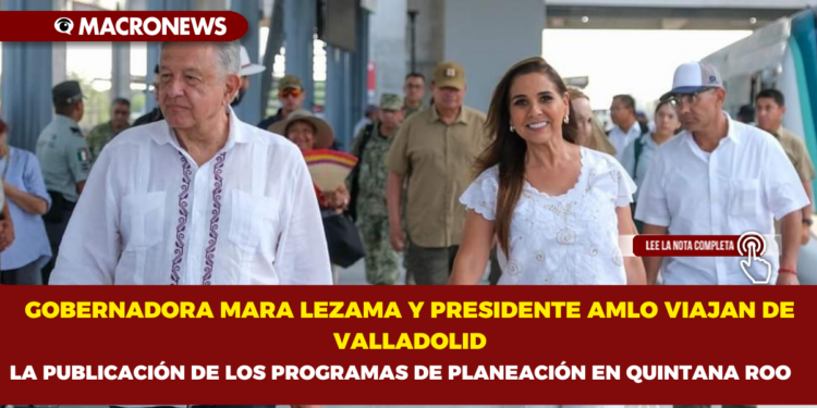 GOBERNADORA MARA LEZAMA Y PRESIDENTE AMLO VIAJAN DE VALLADOLID A CANCÚN EN EL TREN MAYA POR GIRA DE SUPERVISIÓN