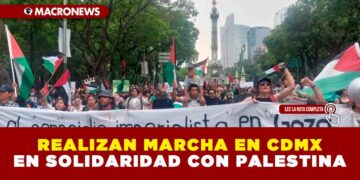 REALIZAN MARCHA EN CDMX EN SOLIDARIDAD CON PALESTINA