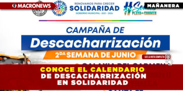 CONOCE EL CALENDARIO DE DESCACHARRIZACIÓN EN SOLIDARIDAD