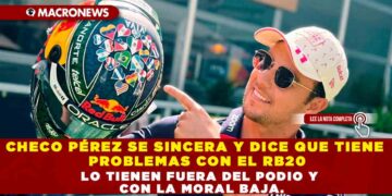 CHECO PÉREZ SE SINCERA Y DICE QUE TIENE  PROBLEMAS CON EL RB20 LO TIENEN FUERA DEL PODIO Y CON LA MORAL BAJA