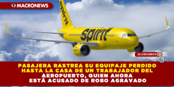 PASAJERA RASTREA SU EQUIPAJE PERDIDO HASTA LA CASA DE UN TRABAJADOR DEL AEROPUERTO, QUIEN AHORA ESTÁ ACUSADO DE ROBO AGRAVADO