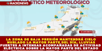 CONTINUARÁN LAS LLUVIAS INTENSAS EN CANCÚN Y TODO Q. ROO;  TOME SUS PRECAUCIONES Y NO SALGA SIN SU PARAGUAS 