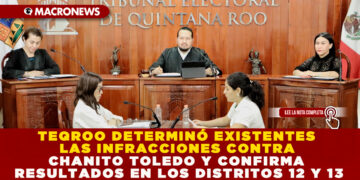 TEQROO DETERMINÓ EXISTENTES LAS INFRACCIONES CONTRA CHANITO TOLEDO Y CONFIRMA RESULTADOS EN LOS DISTRITOS 12 Y 13