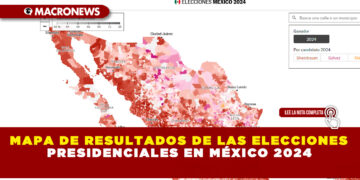 MAPA DE RESULTADOS DE LAS ELECCIONES PRESIDENCIALES EN MÉXICO 2024, CALLE A CALLE