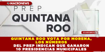 QUINTANA ROO VOTA POR MORENA, LOS NÚMEROS DEL PREP INDICAN QUE GANARON 10 PRESIDENCIAS MUNICIPALES 