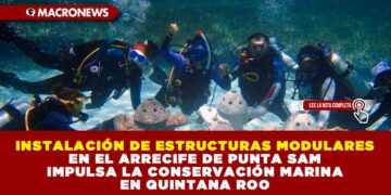 INSTALACIÓN DE ESTRUCTURAS MODULARES EN EL ARRECIFE DE PUNTA SAM IMPULSA LA CONSERVACIÓN MARINA EN QUINTANA ROO