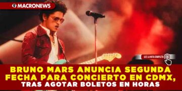 BRUNO MARS ANUNCIA SEGUNDA FECHA PARA CONCIERTO EN CDMX, TRAS AGOTAR BOLETOS  EN HORAS