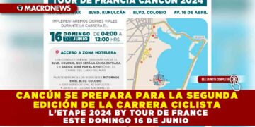 CANCÚN SE PREPARA PARA LA SEGUNDA EDICIÓN DE LA CARRERA CICLISTA L’ETAPE 2024 BY TOUR DE FRANCE ESTE DOMINGO 16 DE JUNIO