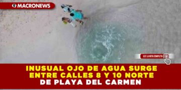 INUSUAL OJO DE AGUA SURGE ENTRE CALLES 8 Y 10 NORTE DE PLAYA DEL CARMEN