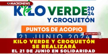 KILO VERDE Y CROQUETÓN SE REALIZARÁ EL 21 DE JUNIO EN SOLIDARIDAD