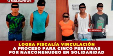 LOGRA FISCALÍA VINCULACIÓN A PROCESO PARA CINCO PERSONAS POR NARCOMENUDEO EN SOLIDARIDAD
