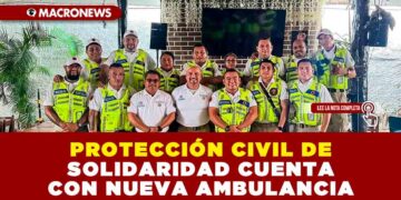 PROTECCIÓN CIVIL DE SOLIDARIDAD CUENTA CON NUEVA AMBULANCIA