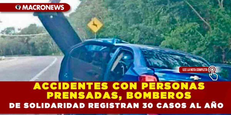 ACCIDENTES CON PERSONAS PRENSADAS, BOMBEROS DE SOLIDARIDAD REGISTRAN 30 CASOS AL AÑO