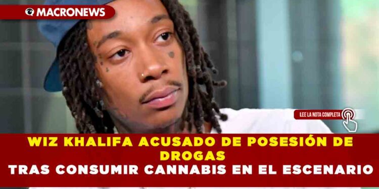 WIZ KHALIFA ACUSADO DE POSESIÓN DE DROGAS TRAS CONSUMIR CANNABIS EN EL ESCENARIO
