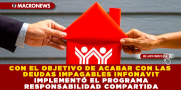 CON EL OBJETIVO DE ACABAR CON LAS DEUDAS IMPAGABLES INFONAVIT IMPLEMENTÓ EL PROGRAMA RESPONSABILIDAD COMPARTIDA