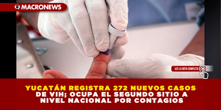 YUCATÁN REGISTRA 272 NUEVOS CASOS DE VIH; OCUPA EL SEGUNDO SITIO A NIVEL NACIONAL POR CONTAGIOS