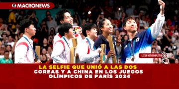 LA SELFIE QUE UNIÓ A LAS DOS COREAS Y A CHINA EN LOS JUEGOS OLÍMPICOS DE PARÍS 2024