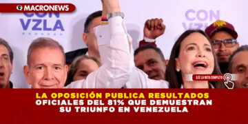 LA OPOSICIÓN PUBLICA RESULTADOS OFICIALES DEL 81% QUE DEMUESTRAN SU TRIUNFO EN VENEZUELA