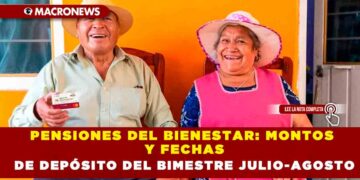 PENSIONES DEL BIENESTAR: MONTOS Y FECHAS DE DEPÓSITO DEL BIMESTRE JULIO-AGOSTO