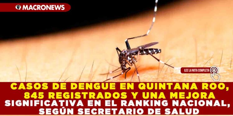 CASOS DE DENGUE EN QUINTANA ROO, 845 REGISTRADOS Y UNA MEJORA SIGNIFICATIVA EN EL RANKING NACIONAL, SEGÚN SECRETARIO DE SALUD