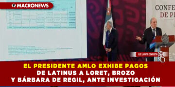 EL PRESIDENTE AMLO EXHIBE PAGOS DE LATINUS A LORET, BROZO Y BÁRBARA DE REGIL, ANTE INVESTIGACIÓN