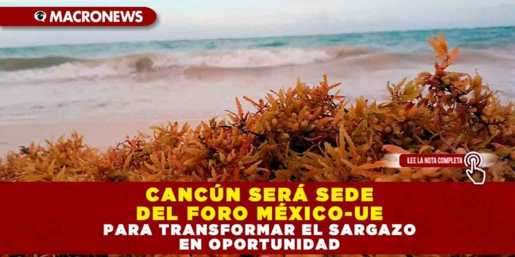 CANCÚN SERÁ SEDE DEL FORO MÉXICO-UE PARA TRANSFORMAR EL SARGAZO EN OPORTUNIDAD
