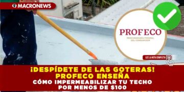 ¡DESPÍDETE DE LAS GOTERAS! PROFECO ENSEÑA CÓMO IMPERMEABILIZAR TU TECHO POR MENOS DE $100