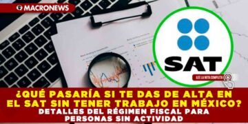 ¿QUÉ PASARÍA SI TE DAS DE ALTA EN EL SAT SIN TENER TRABAJO EN MÉXICO? DETALLES DEL RÉGIMEN FISCAL PARA PERSONAS SIN ACTIVIDAD