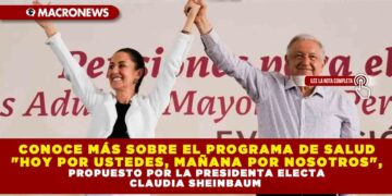 CONOCE MÁS SOBRE EL PROGRAMA DE SALUD «HOY POR USTEDES, MAÑANA POR NOSOTROS», PROPUESTO POR LA PRESIDENTA ELECTA CLAUDIA SHEINBAUM