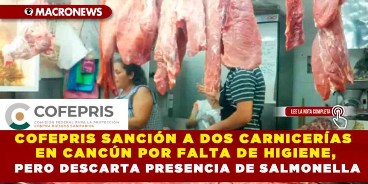 COFEPRIS SANCIÓN A DOS CARNICERÍAS EN CANCÚN POR FALTA DE HIGIENE, PERO DESCARTA PRESENCIA DE SALMONELLA