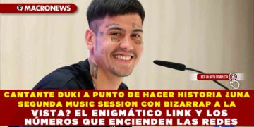 CANTANTE DUKI A PUNTO DE HACER HISTORIA ¿UNA SEGUNDA MUSIC SESSION CON BIZARRAP A LA VISTA? EL ENIGMÁTICO LINK Y LOS NÚMEROS QUE ENCIENDEN LAS REDES