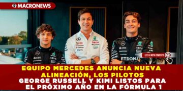 EQUIPO MERCEDES ANUNCIA NUEVA ALINEACIÓN, LOS PILOTOS GEORGE RUSSELL Y KIMI LISTOS PARA EL PRÓXIMO AÑO EN LA FÓRMULA 1