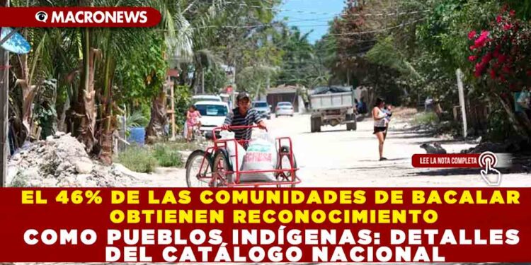 EL 46% DE LAS COMUNIDADES DE BACALAR OBTIENEN RECONOCIMIENTO COMO PUEBLOS INDÍGENAS: DETALLES DEL CATÁLOGO NACIONAL