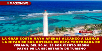 LA GRAN COSTA MAYA APENAS ALCANZO A LLENAR LA MITAD DE SUS HOTELES EN ESTA TEMPORADA DE VERANO; DEL 50 AL 58 POR CIENTO SEGÚN DATOS DE LA SECRETARÍA DE TURISMO