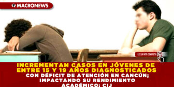 INCREMENTAN CASOS EN JÓVENES DE ENTRE 15 Y 19 AÑOS DIAGNOSTICADOS CON DÉFICIT DE ATENCIÓN EN CANCÚN; IMPACTANDO SU RENDIMIENTO ACADÉMICO: CIJ