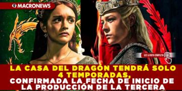 LA CASA DEL DRAGÓN TENDRÁ SOLO 4 TEMPORADAS, CONFIRMADA LA FECHA DE INICIO DE LA PRODUCCIÓN DE LA TERCERA