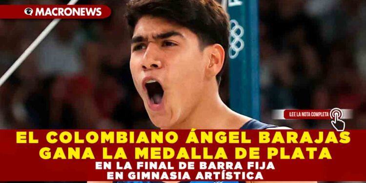 EL COLOMBIANO ÁNGEL BARAJAS GANA LA MEDALLA DE PLATA EN LA FINAL DE BARRA FIJA EN GIMNASIA ARTÍSTICA