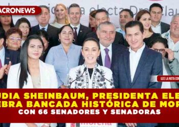 CLAUDIA SHEINBAUM, PRESIDENTA ELECTA, CELEBRA BANCADA HISTÓRICA DE MORENA CON 66 SENADORES Y SENADORAS