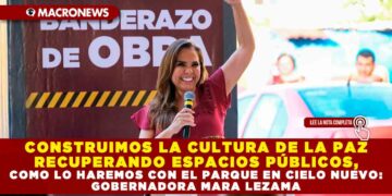 CONSTRUIMOS LA CULTURA DE LA PAZ RECUPERANDO ESPACIOS PÚBLICOS, COMO LO HAREMOS CON EL PARQUE EN CIELO NUEVO: GOBERNADORA MARA LEZAMA