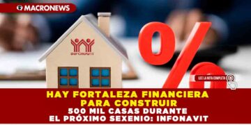 HAY FORTALEZA FINANCIERA PARA CONSTRUIR 500 MIL CASAS DURANTE EL PRÓXIMO SEXENIO: INFONAVIT