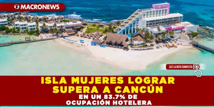 ISLA MUJERES LOGRA SUPERA A CANCÚN EN UN 83.7% DE OCUPACIÓN HOTELERA